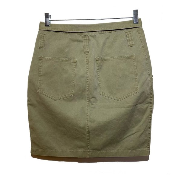 Rare Vintage Palmetto‘s Denim Fold/Flap Waist Mini Skirt Size 9 Khaki - Picture 2 of 7